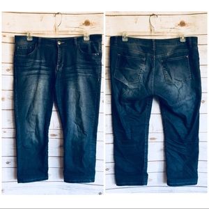 CAbi #764 Johnny Cropped Denim Jeans Size 12